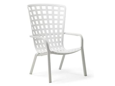 Fotoliu recliner exterior Nardi Folio, alb