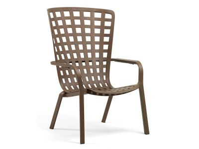 Fotoliu recliner exterior Nardi Folio, maro tabacco