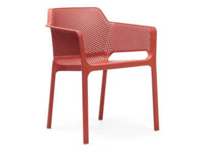 Scaun exterior Nardi Net rosu corallo