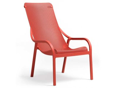 Fotoliu exterior Nardi Net Lounge rosu coral