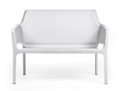 Banca exterior Nardi Net 116x70cm, h 86cm, alb
