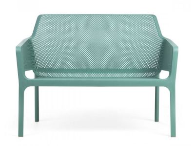 Banca exterior Nardi Net 116x70cm, h 86cm, verde salice