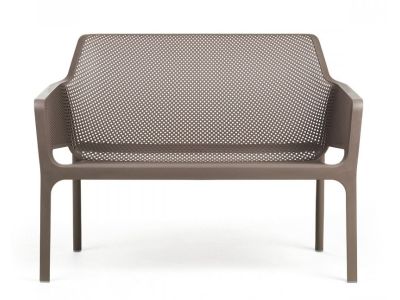 Banca exterior Nardi Net 116x70cm, h 86cm, tortora