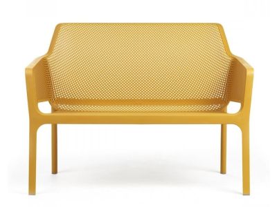 Banca exterior Nardi Net 116x70cm, h 86cm, mustar