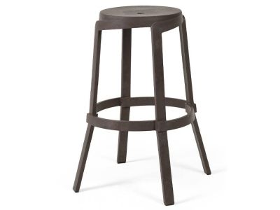 Scaun exterior Nardi Stack Maxi 48cm, h 76.5cm, maro terra