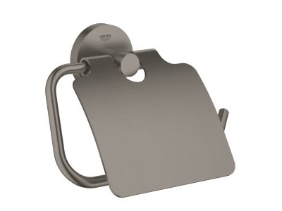 Suport hartie igienica cu aparatoare Grohe Essentials brushed hard graphite