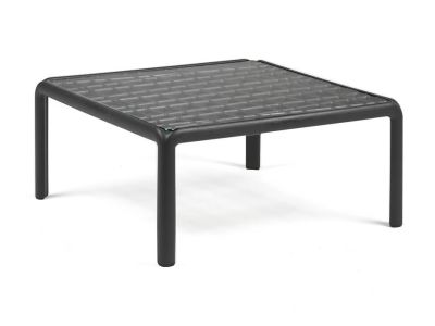 Masuta exterior Nardi Komodo Tavolino Vetro, blat sticla, 70x70cm, h32.5cm, antracit