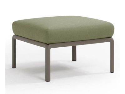 Pouf exterior Nardi Komodo 5, 72x72cm, cadru tortora, perna verde giungla Sunbrella
