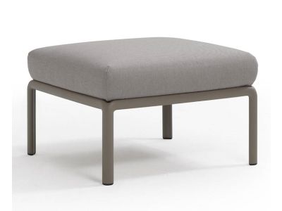 Pouf exterior Nardi Komodo 5, 72x72cm, cadru tortora, perna gri komodo