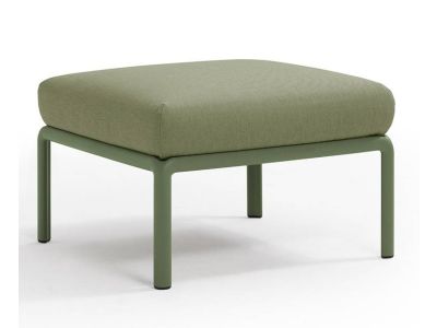 Pouf exterior Nardi Komodo 5, 72x72cm, cadru verde, perna verde giungla Sunbrella