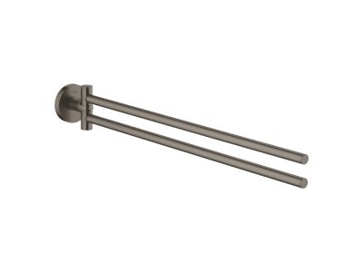 Suport dublu prosop Grohe Essentials 44cm, brushed hard graphite