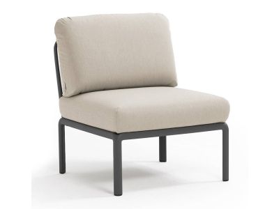 Element central Nardi Komodo 5, 72cm, cadru antracit, perne gri Tech Panama