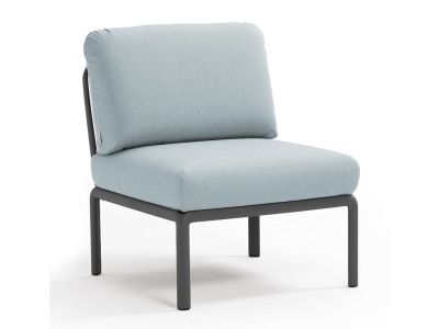 Element central Nardi Komodo 5, 72cm, cadru antracit, perne bleu ghiaccio Sunbrella