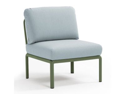 Element central Nardi Komodo 5, 72cm, cadru verde, perne bleu ghiaccio Sunbrella