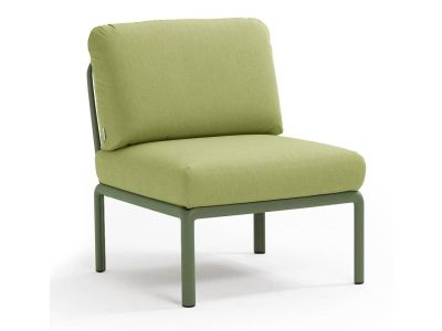 Element central Nardi Komodo 5, 72cm, cadru verde, perne verde avocado Sunbrella
