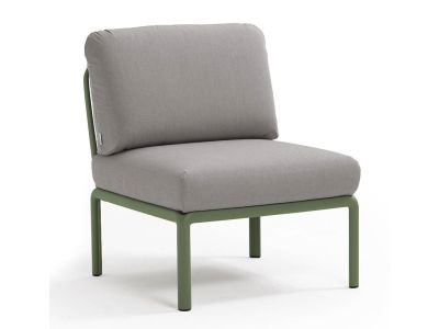 Element central Nardi Komodo 5, 72cm, cadru verde, perne gri komodo