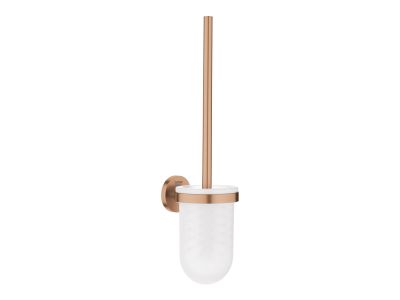 Perie wc cu suport de perete Grohe Essentials, brushed warm sunset