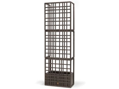 Sistem modular de separatoare Nardi Sipario 3 cu sistem auto-irigare ghivece, 70.5x211cm, maro Terra