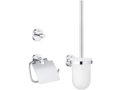 Set 3 accesorii baie Grohe Essentials City 3-in-1, crom