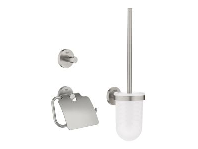 Set 3 accesorii baie Grohe Essentials City 3-in-1, supersteel