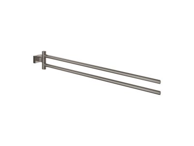 Suport prosop dublu Grohe Essential Cube, brushed hard graphite