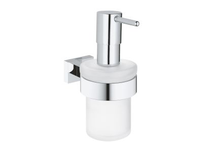 Dozator sapun lichid cu suport de perete Grohe Essentials Cube, crom