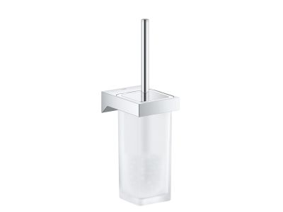 Perie wc cu suport de perete Grohe Selection Cube, crom