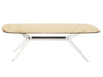 Masuta Kartell Blast design Philippe Starck, 130x80cm, h40cm, crom-fumuriu transparent
