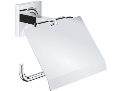 Suport hartie igienica cu aparatoare Grohe Start Cube, crom