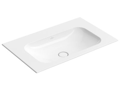 Lavoar Villeroy & Boch Finion 80x50cm, fara orificiu baterie, fara preaplin, alb