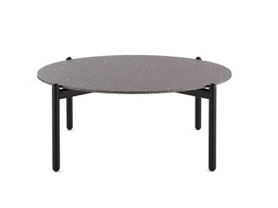 Masuta Kartell Undique design Patricia Urquiola, 85x91x37cm, baza metalica, top ceramic, negru Terrazzo