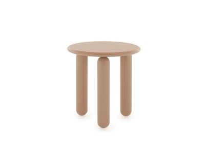 Masuta Kartell Undique Mas design Patricia Urquiola, 48x48x51cm, baza lemn, top MDF, pudra