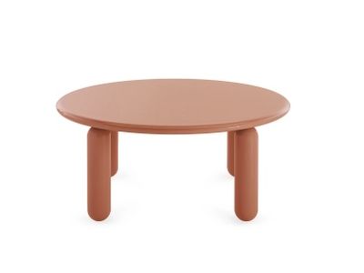 Masuta Kartell Undique Mas design Patricia Urquiola, 85x85x30cm, baza lemn, top MDF, orange