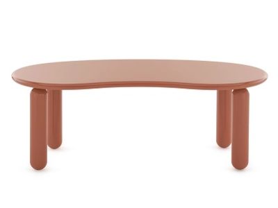 Masuta Kartell Undique Mas design Patricia Urquiola, 119x59x44cm, baza lemn, top MDF, orange