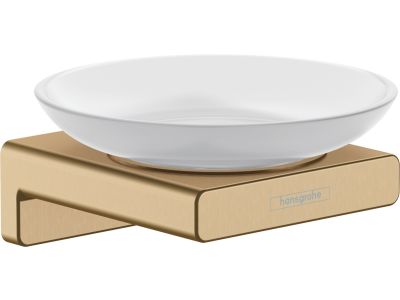 Savoniera cu suport Hansgrohe AddStoris, bronz periat EXPUS
