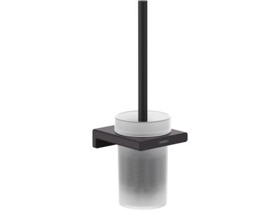 Perie wc cu suport Hansgrohe AddStoris, negru mat EXPUS