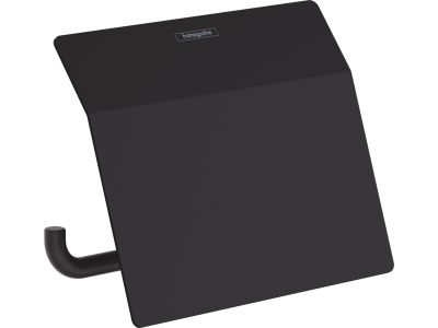 Suport hartie igienica cu aparatoare Hansgrohe AddStoris, negru mat