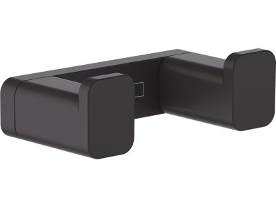 Cuier baie dublu Hansgrohe AddStoris, negru mat