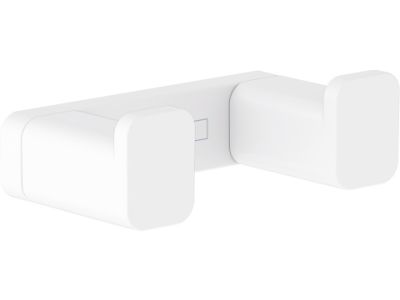 Cuier baie dublu Hansgrohe AddStoris, alb mat