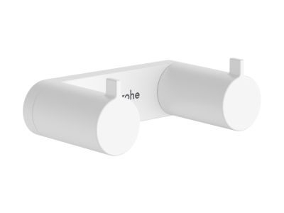 Cuier baie dublu Hansgrohe AddStoris S, alb mat
