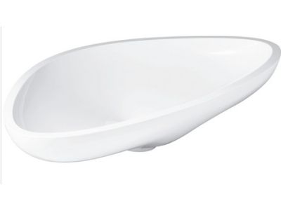 Lavoar asimetric tip bol Axor Massaud 57cm, fara orificiu baterie, fara preaplin, montare pe blat
