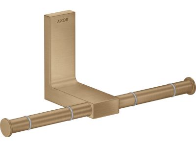 Suport dublu hartie igienica orizontal Axor Universal bronz periat