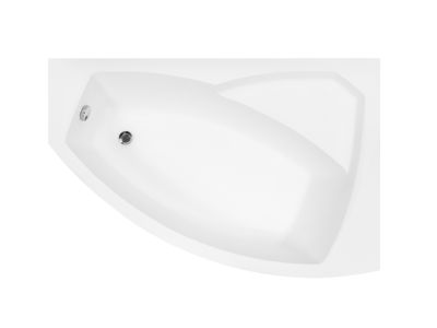 Cada baie asimetrica Besco Rima 170x110cm, acril, orientare dreapta