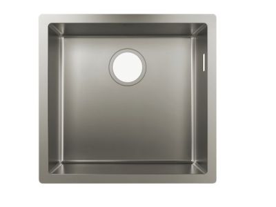 Chiuveta bucatarie Hansgrohe S719-U400 cu 1 cuva, 450x450mm, montare sub-blat, inox