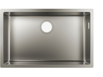 Chiuveta bucatarie Hansgrohe S719-U660 cu 1 cuva, 710x450mm, montare sub-blat, inox