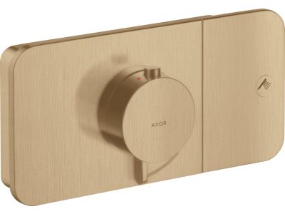Baterie dus termostatata Axor ONE cu 1 functie, montaj incastrat, necesita corp ingropat, bronz periat