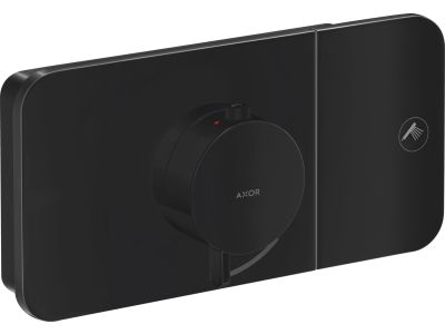Baterie dus termostatata Axor ONE cu 1 functie, montaj incastrat, necesita corp ingropat, negru mat