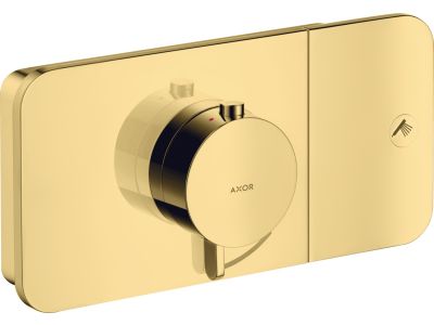 Baterie dus termostatata Axor ONE cu 1 functie, montaj incastrat, necesita corp ingropat, gold optic lustruit