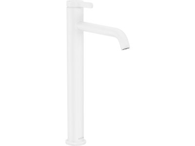 Baterie lavoar Axor ONE 260 pentru lavoare tip bol, ventil fix, alb mat