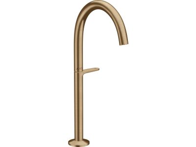 Baterie lavoar Axor ONE Select 260 pentru lavoar tip bol, ventil push-open, bronz periat